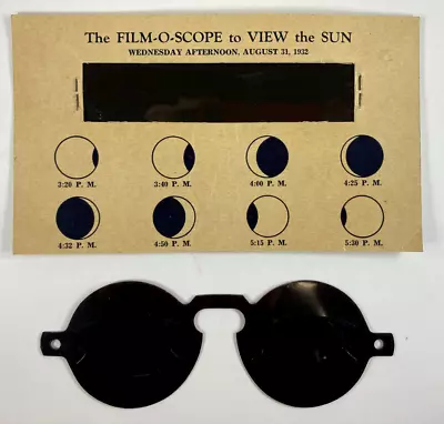 Vtg. 1932 Film-O-Scope Solar Eclipse Viewer ~ For Conway N.H. On 8/31/1932 • $19.99