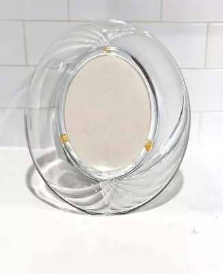 Mikasa Knot Frosted Crystal Oval Round Tabletop Picture Frame Classy Elegant • $59.99