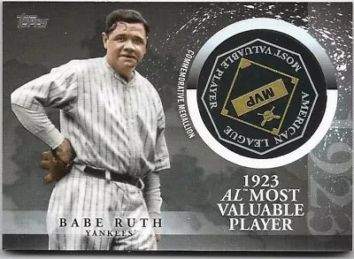 BABE RUTH 2023 Topps Update MEDALLION MVP Relic Commemorative Yankees 🔥⚾🔥 • $19.99