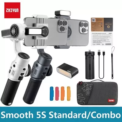 ZHIYUN Smooth 5S Combo Smartphone 3-Axis Handheld Gimbal Stabilizer Selfie Stick • $208.05