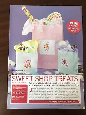 £1.50 • Buy Sweet Themed Alphabet & Numbers Cross Stitch Charts **from A Magazine**