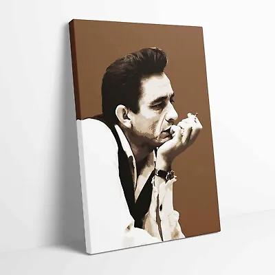 Johnny Cash Pop Art Stretched Canvas Or Poster Print Wall Art ~ More Size • £12.99