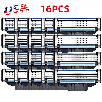 16pcs MACH 3 Men's Razor Blades Refill Replacment Comfortable Shave Trimmer US • $7.39