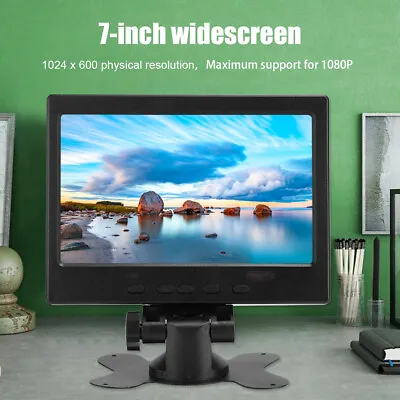 7in Multi-function 1024x600 Display With Stand Support VGA/AV Input AU Plug • $62.25