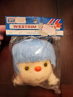 Vintage Westrim Crafts 4  MITZY Doll Head With Hands (Blue) Style #9602 • $5.50