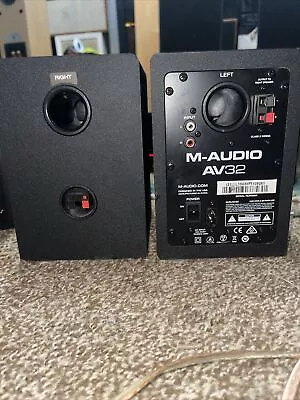 M-Audio AV32 Bookshelf Speakers Desktop Studio Monitors (pair) • $20