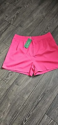 Cerise Bright Pink Tailored Shorts Size 12 Brand New With Tags • £6.99
