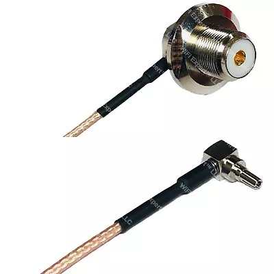 RG316 UHF Female Angle Bulkhead To CRC9 MALE ANGLE RF Cable Rapid-SHIP LOT • $11.99