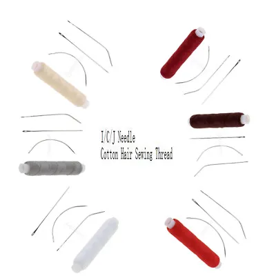 Cotton Hair Track Weft Weave Sew Thread And Needle J+I+C For Hair Extension • £3.82