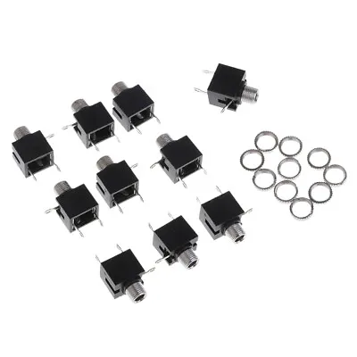 10x Female 3.5mm Mono TS Jacks Plug Socket Connectors PCB Panel Chassis Mount • £3.98