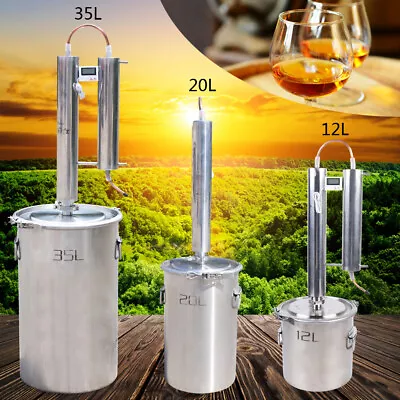 12L 3 Gallon Alcohol Distiller Brewing Kit Moonshine Still Stainless Wine Boiler • $155.01