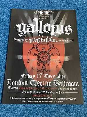 £1.99 • Buy Gallows Advertisement Poster - Kerrang!