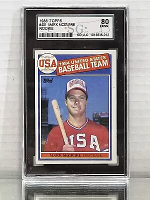 1985 Topps Mark McGwire Rookie #401 🔥 SGC 80 NM  Big Mac🍔Graded Baseball Card • $14.99