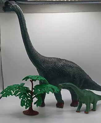 Vintage 11  Tall Brachiosaurus Dinosaur Toy Figure (Larami)-set Of 2 • $14.99