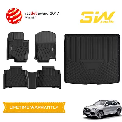 3W Floor Mats 2 Rows + Truck Liner TPE For 2020-2024 Mercedes-Benz GLE-Class • $180.49