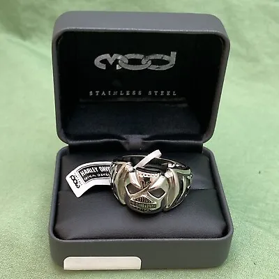 NEW GENUINE HARLEY DAVIDSON MOD HSR0004 SZ 14 Men's Skull Ring • $64.90