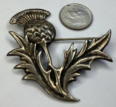 Vintage Sterling Silver Scottish Thistle Pin/Brooch • $49