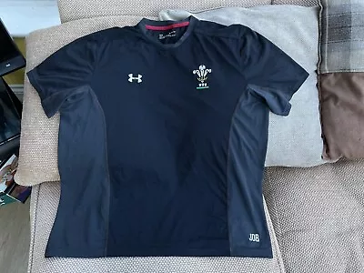 Under Armour Wales Rugby Union Training T-Shirt Size XL Player Issue Jake Ball • £30