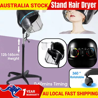 Pro Stand Hair Dryer Hood Bonnet - Height Adjustable Salon Hairdryer AU 220-240V • $129.28