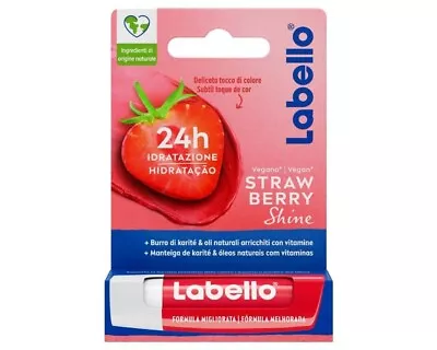 Labello Straw Berry Shine Balsamo Lips Strawberry Lip 24h - 4025 • £9.46