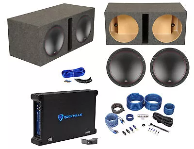 (2) MTX 5515-22 15  1600w Car Subwoofers+Vented Sub Box+Mono Amplifier+Amp Kit • $619.80