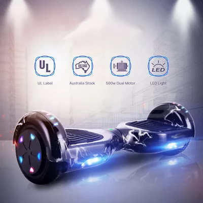 7  60cm Electric Hoverboard Bluetooth Speaker LED Self Balancing Scooter • $163.11