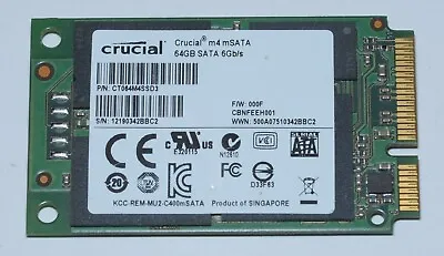 £20 • Buy Crucial CT064M4SSD3 64 GB Mini-PCIe Form Factor SATA SSD