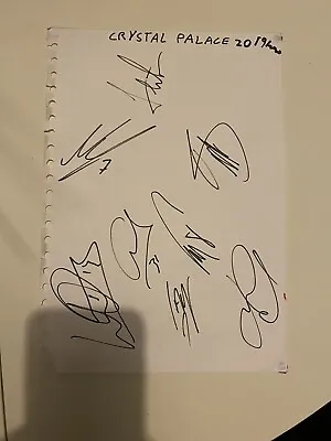 £15 • Buy Crystal Palace A4 Signed Paper 2019/2020 Squad * WITH PROOF * Players In Desc