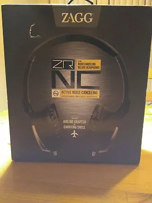 New ZAGG Z-ZR-NC Premium Active Noise Canceling Headphones Black/Silver Sealed • $47.95