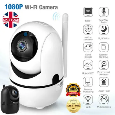 £16.89 • Buy UK 1080P IP Camera Wireless WIFI Indoor CCTV HD PTZ Smart Home Security IR Cam