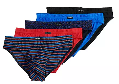 Men's Equipo (5Pack) Bikini Briefs (Red-Black) No Fly Premium Cotton Underwear • $24.95