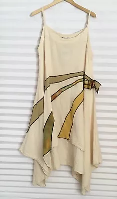 Maria De Guadalajara Dress Size 1 Lagenlook Art To Wear Sleeveless Gauzy • $54.99