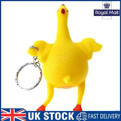 Tricky Funny Gadgets Toys Squeeze Chicken Egg Laying Hens Stress Relief • £4.89
