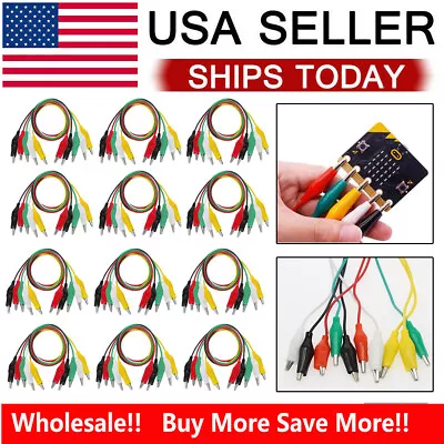 Lot Alligator Clips Electrical Jumper Wires Dual Ended Insulators Cables 19.68  • $90