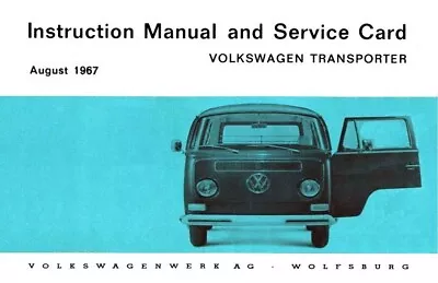 1967 Volkswagen Transporter (Bus) Instruction / Owners Manual • $10.99