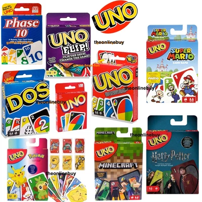 £4.99 • Buy UNO WILD Card Game FLIP Pokemon Mario Family Children Friends Party XMAS GIFT UK