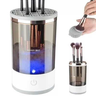 Automatic Brush Cleaner Electric Makeup Brush Cleaning Machine Fast Clean Dryer • £9.69