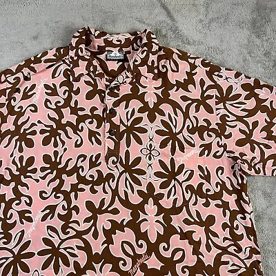 RARE Vintage Manuhealii Hawaiian Floral Quilt Print Pullover Aloha Shirt Mens XL • $69.99