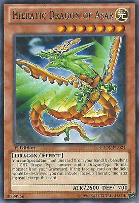 Hieratic Dragon Of Asar - GAOV-EN024 - Rare - 1st Edition - YuGiOh • £0.99