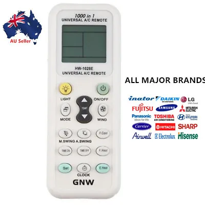 $9.99 • Buy Universal A/C Air Conditioning Remote Control Air Con ALL MAJOR BRANDS LCD DGS