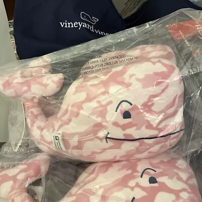 Cancer Aware Vineyard Vines Pink Whale Plush 16  Long Soft Plush With Draw Bag • $17.99
