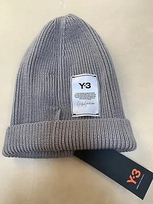 Y-3 Yohji Yamamoto Classic Beanie Grey Unisex ( GR4118) NWT • $75