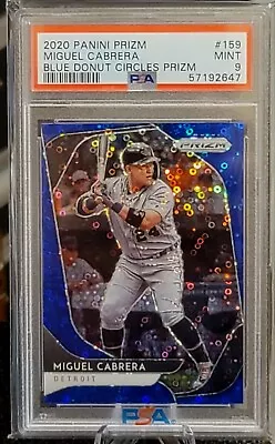 2020 Panini Prizm Miguel Cabrera 58/199 Blue Donuts Circles Prizm PSA 9 Mint!!! • $17.99