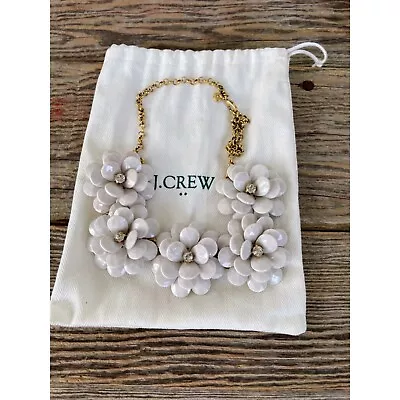 J Crew Acrylic Rhinestone Flower Statement Necklace • $24