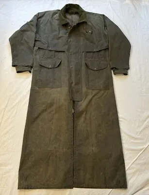 CC Filson Oil Wax Finish Cotton Shelter Cloth Duster Coat Mens S Green • $100