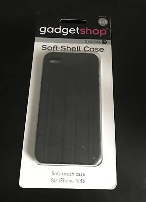 Soft-Shell Case For IPhone4/4S - Gadget Shop - New + Sealed - Black • £3.89