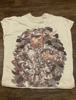 $24.99 • Buy Vintage 1992 Men's Joe Camel Camouflage Front Pocket Single-Stitch T-Shirt XL