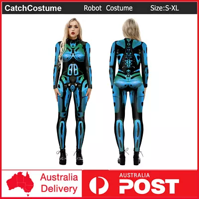 Robot Bodysuit Women Jumpsuit 3D Suit Cosplay Costume Christmas Party Xmas Gifts • $33.53