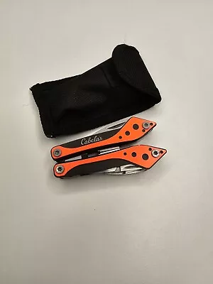 Blaze Orange Cabelas Budget EDC Folding Pocket Knife Multi-Tool Scissors Pliers  • $11.99