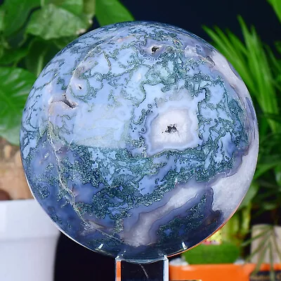 11.48LB Natural Moss Agate Crystal Quartz Sphere Quartz Crystal Healing Ball • $0.99